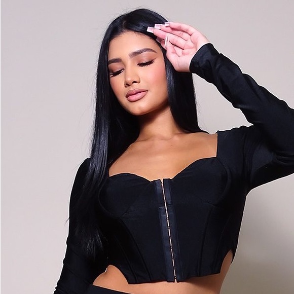 Long Sleeve Corset Top - Picture 5 of 5